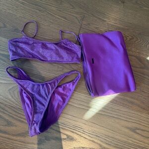 Purple sparkly TRIANGL bikini
